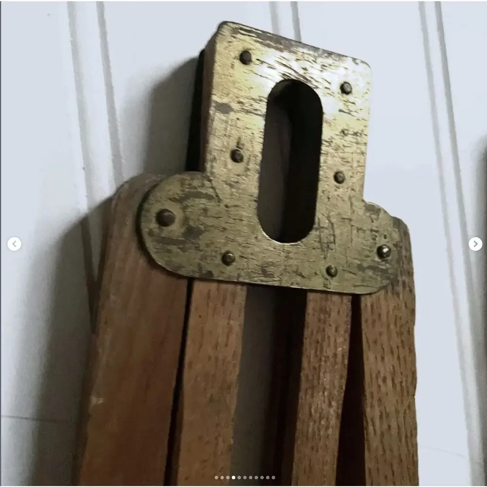 Antique Eastman Kodak? Wood Tripod Leg Brass Upcycle Part RANDOM CHOICE ONE